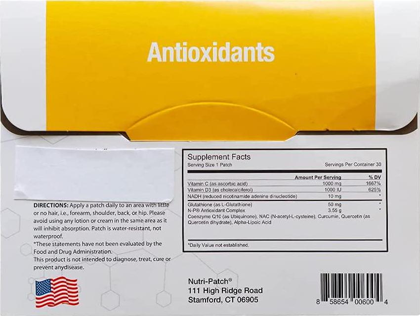 Antioxidant Topical Nutrients in a Patch from NUTRI-PATCH