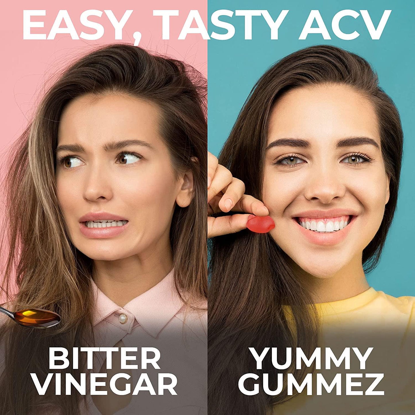 Apple Cider Vinegar Gummies - 90 Count, 1500mg. Gummez ACV Gummies Support ACV Detox, Healthy Weight and Energy and Taste Great Compared to Pills, Capsules, Tablets