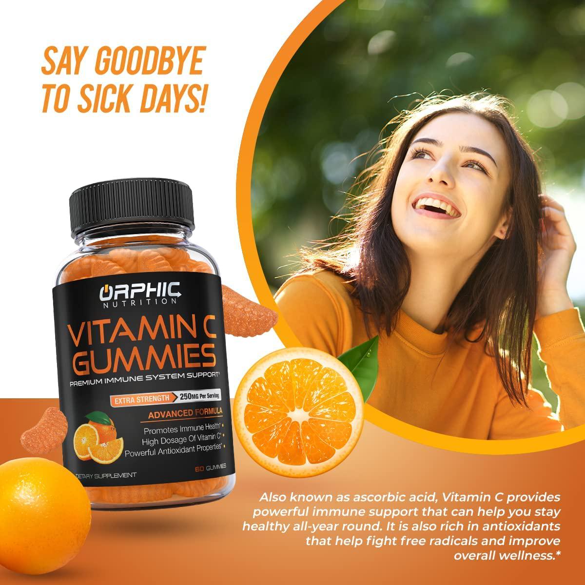 Apple Cider Vinegar + Vitamin C Gummies - Formulated to Support Healthy Weight, Normal Energy Levels and Gut Health* - Made up of Vitamin C Antioxidants for Adults and Kids*