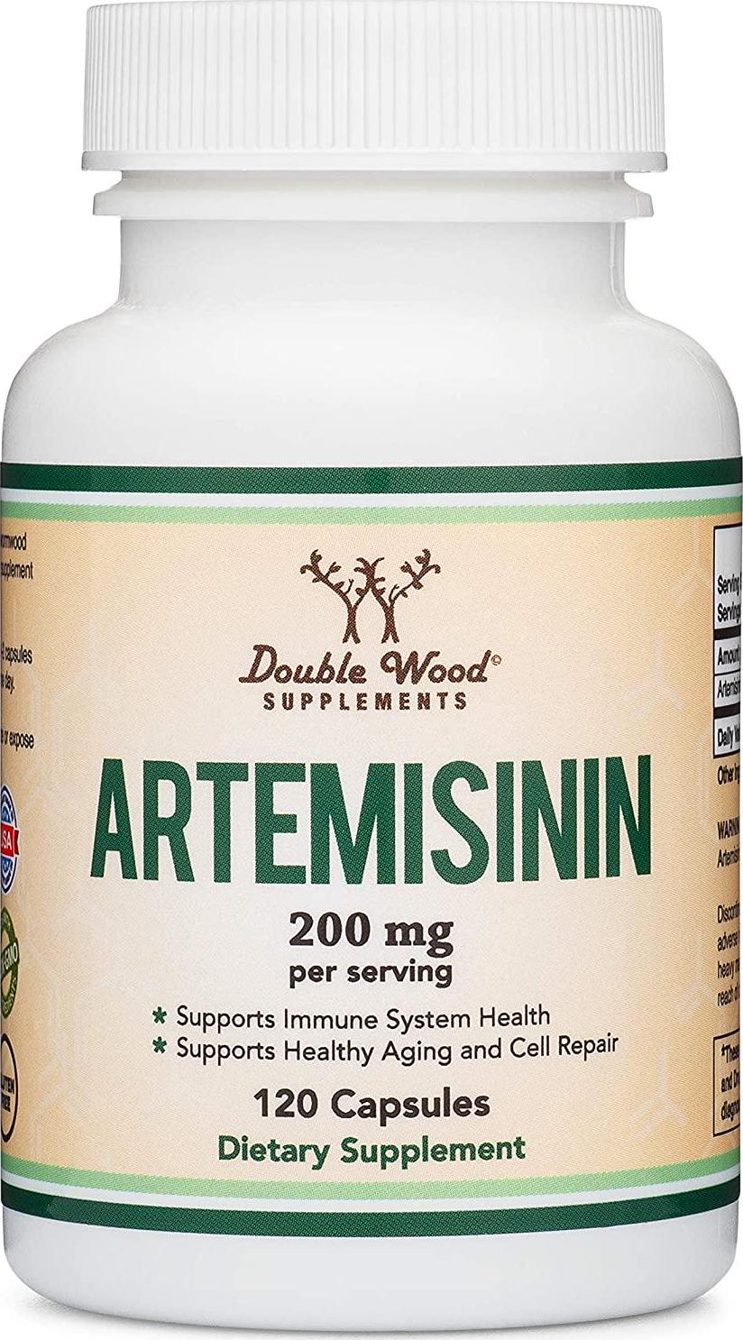 Artemisinin (Sweet Wormwood)(Artemisia Annua) 200mg Per Serving, 120 Capsules (Two Month Supply) Vegan Safe, Non-GMO, Gluten Free, Made in The USA by Double Wood Supplements