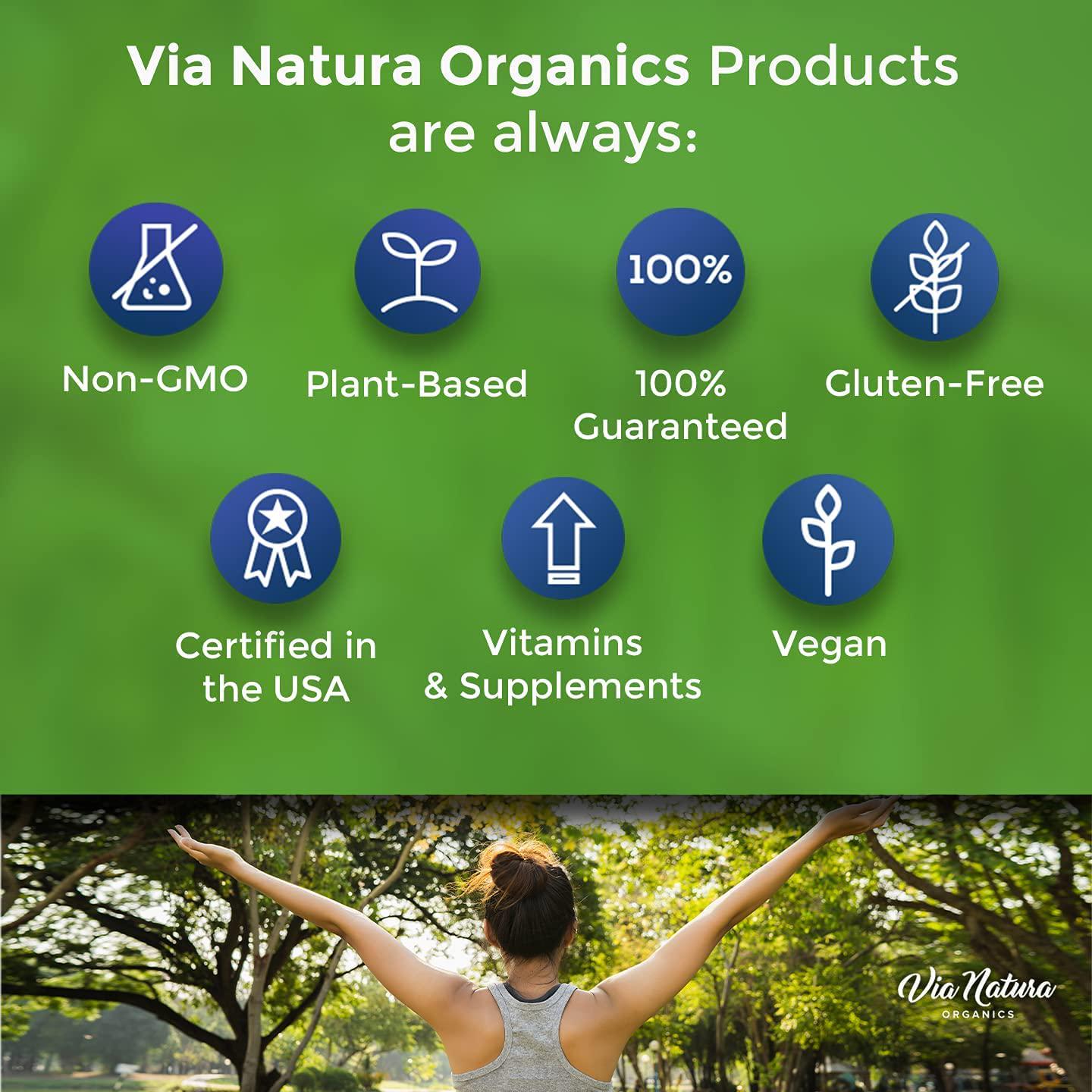 Ashwagandha Capsules 1000mg | Organic Herbal Supplement | Balances Cortisol Levels | Stress Relief | 120 Capsules by Via Natura Organics