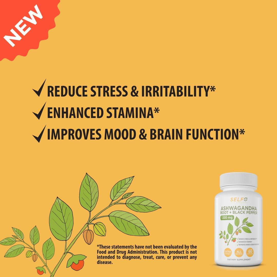 Ashwagandha Root with Black Pepper - 60 Capsules