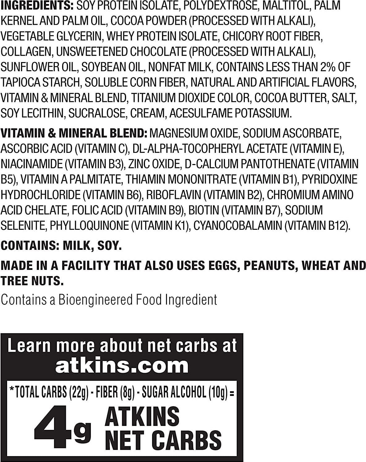 Atkins Protein Meal Bar, Cookies and Crème, Keto Friendly, 5 Count