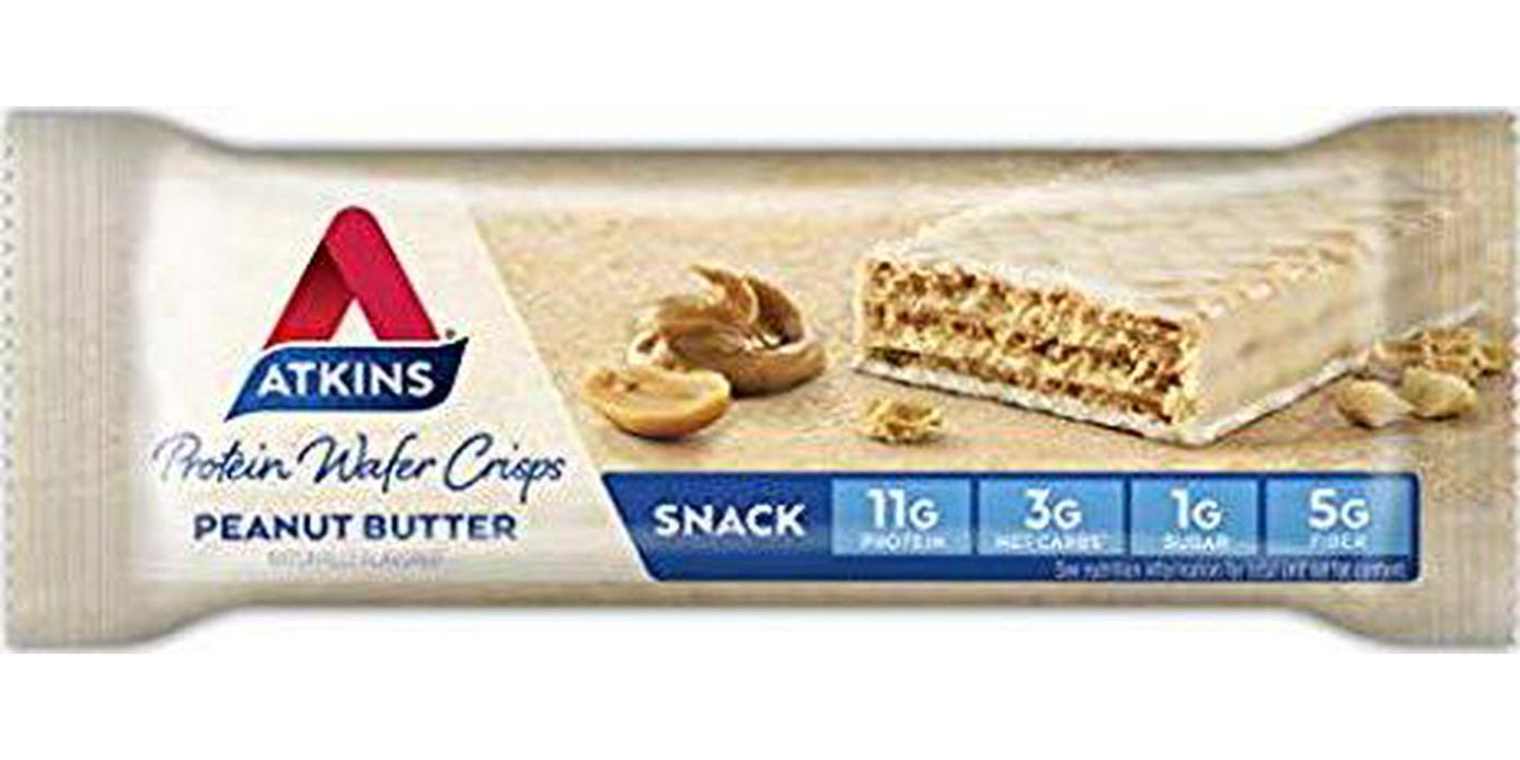 Atkins Protein Wafer Crisps, Peanut Butter, 5 Little Bars (Pack of 2)