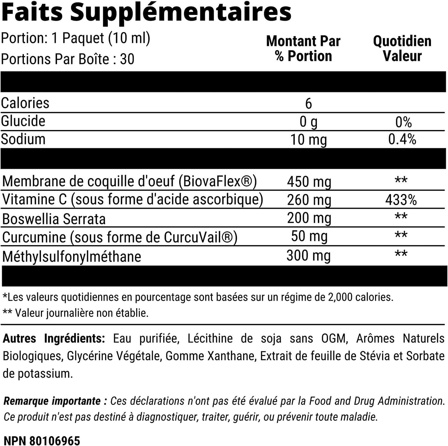 Aurora Nutrascience, Micro-Pack Liposomal ExoFlex+ Vitamin C, Eggshell Membrane with BiovaFlex, Curcumin, and Boswellia, 30 Single-Serve Liquid Packets, 0.34 fl oz (10 ml) Each