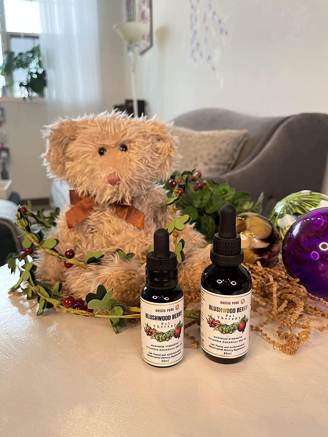 Aussie Pure Pet Therapy Blushwood Berry Tincture - 60ml - Maximum Strength - Lab Tested and Certified - Gentle, Oral and Topical Alcohol-Free Formula - Immune and Cell Support