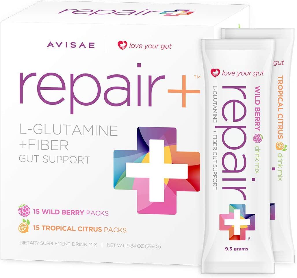 Avisae Repair+ l-glutamine + Fiber_30 Stick Packs_Love Your Gut! Avisae OptimALL Nutrition Repair+ l-glutamine + Fiber Drink