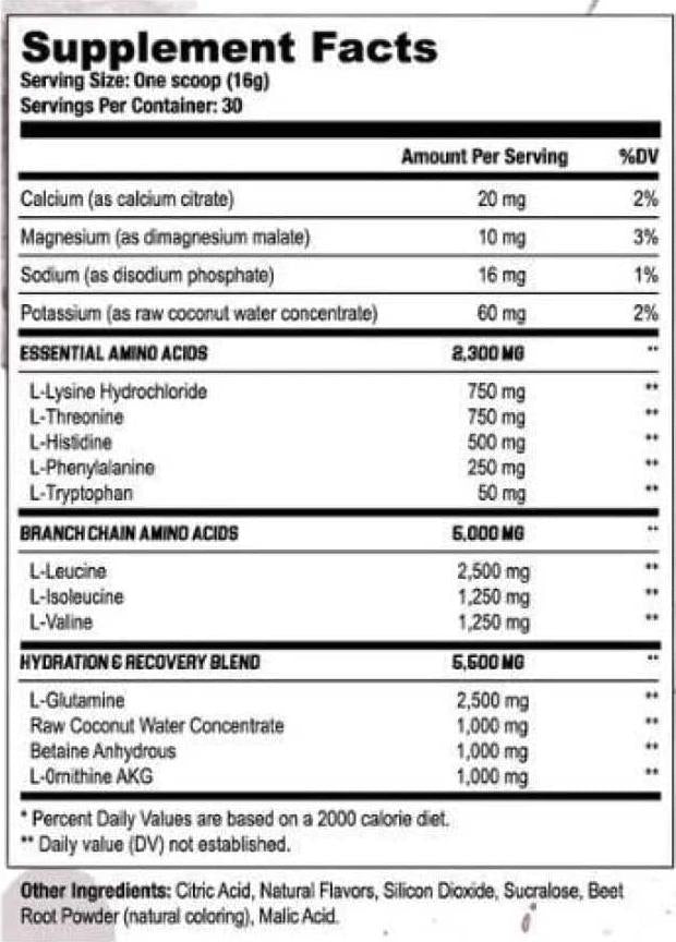Axe and Sledge Supplements The Grind, Essential Amino Acids, Branched Chain Amino Acids and Electrolytes, Promotes Performance, Recovery, and Hydration, 30 Servings