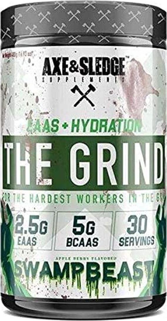 Axe and Sledge The Grind BCAA/EAA Formula Powder, Swamp Beast 30 Servings, Swamp Beast