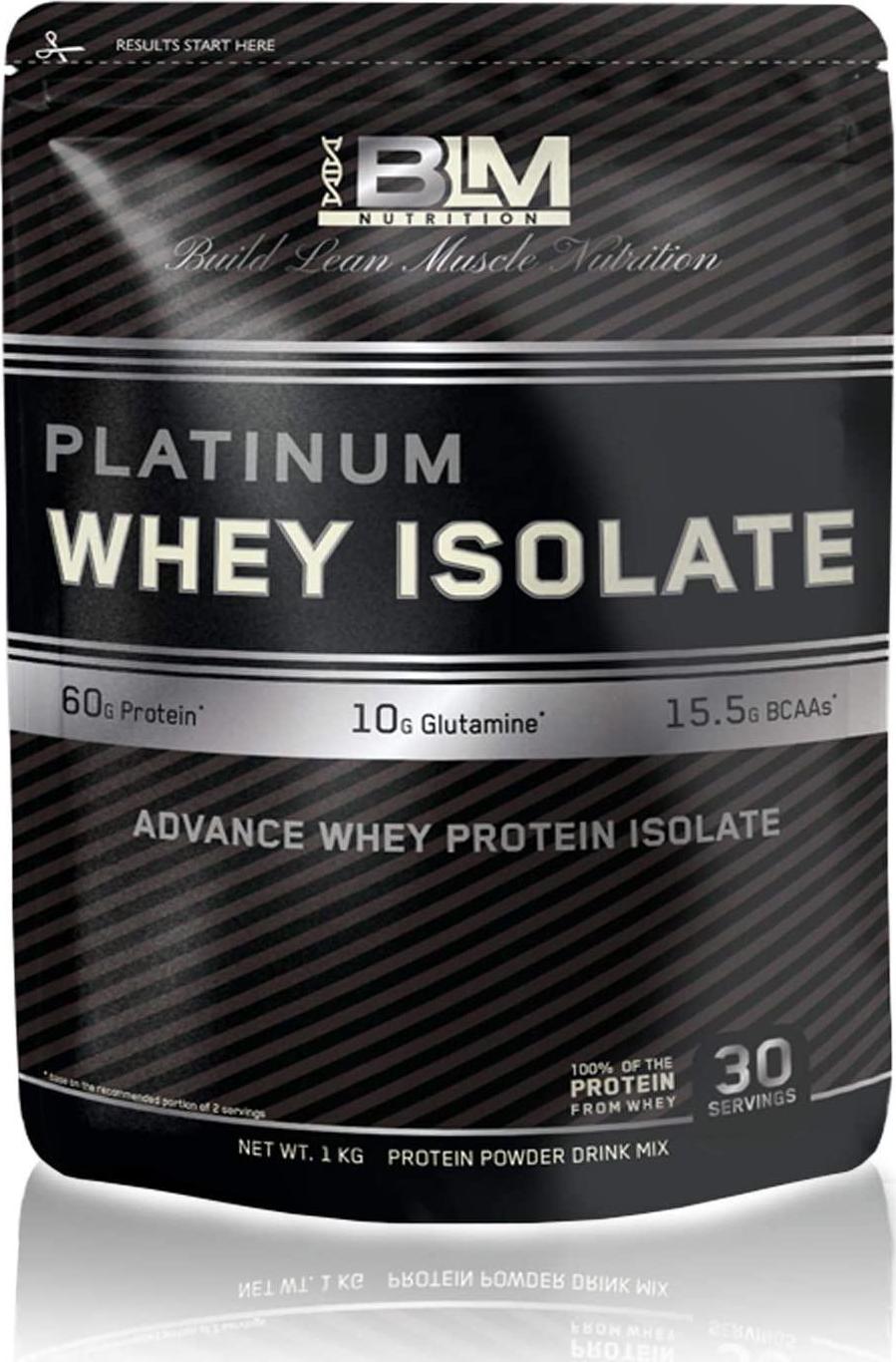 BLM Nutrition Whey Protein Isolate, Unflavoured, Unflavoured 1 kilograms