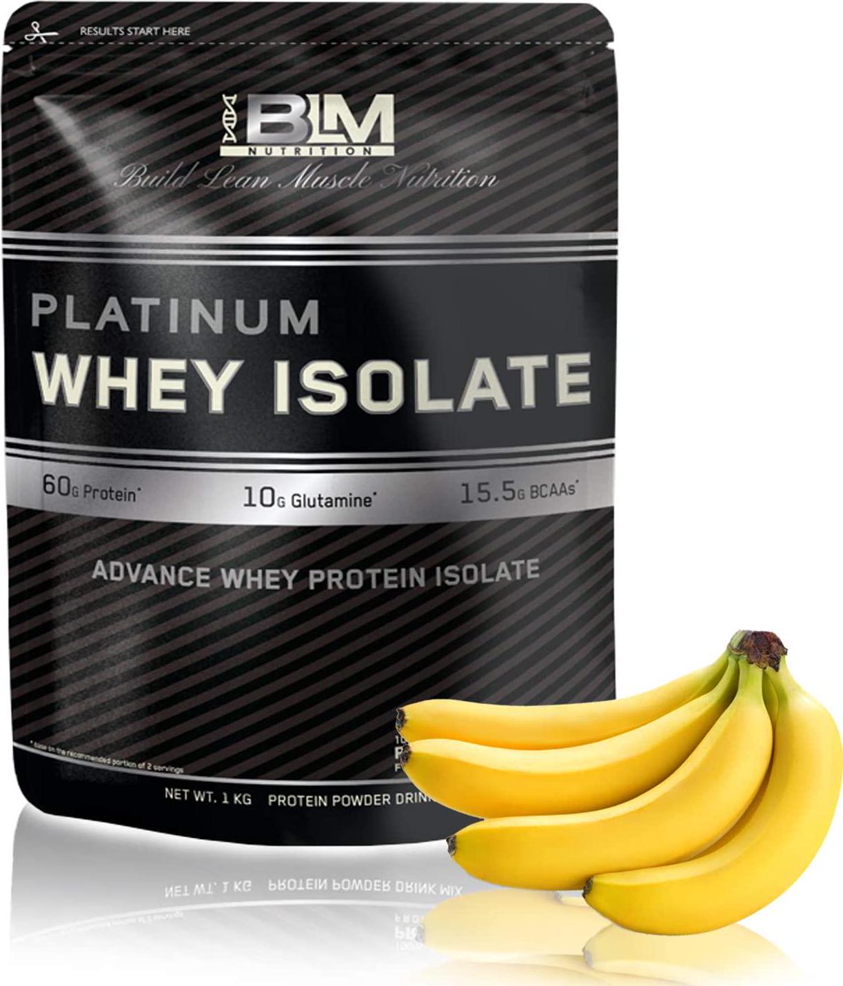 BLM Nutrition Whey Protein Isolate, Banana, Banana 2 kilograms