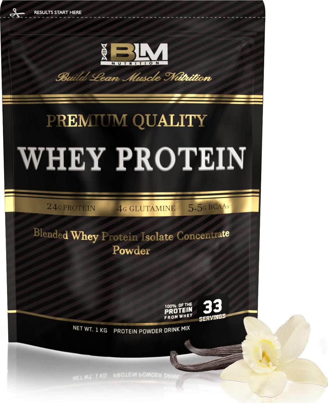 BLM Nutrition Whey Protein Isolate Concentrate, Vanilla, Vanilla 2 kilograms