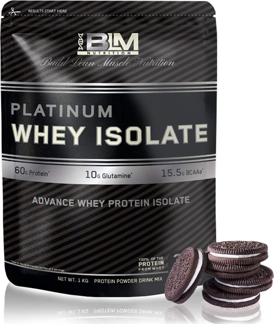 BLM Nutrition Whey Protein Isolate, Cookies and Cream, Cookies and Cream 1 kilograms