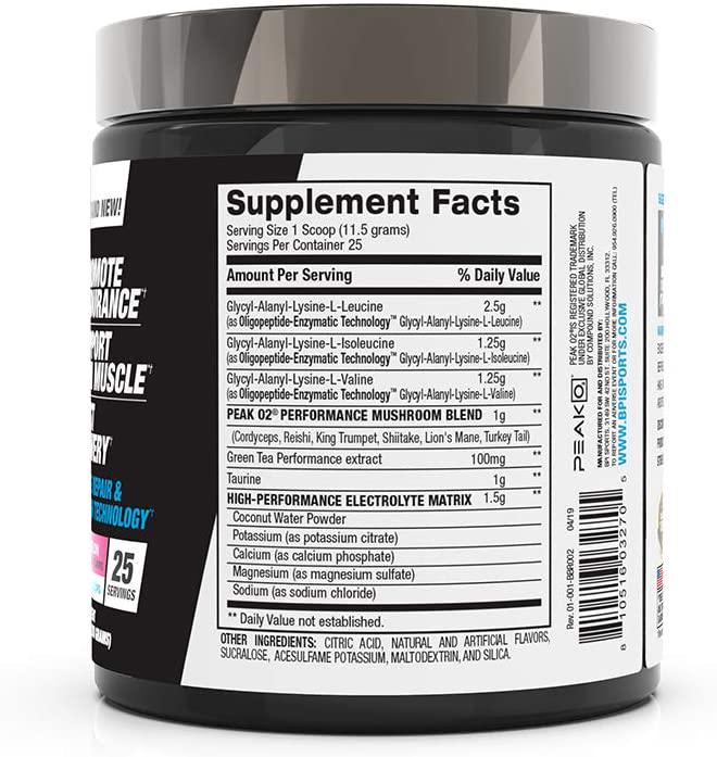 BPI Sports Best Bcaa Recharged Endurance, Muscle, Recovery Leucine, Isoleucine, Valine Green Tea Taurine Coconut Water Electrolytes for Men and Women Watermelon 25 Servings 10.14 Oz