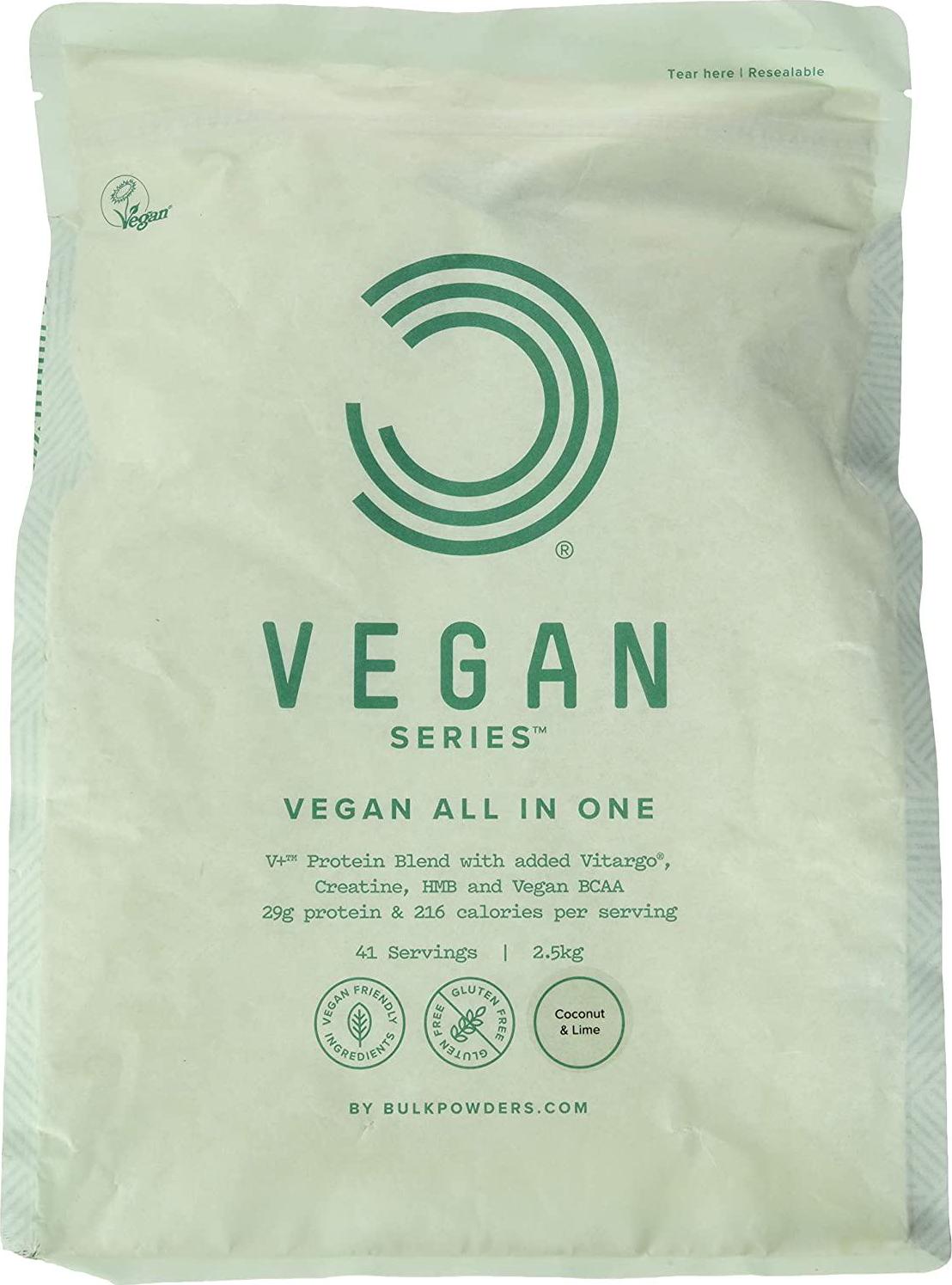 BULK POWDERS Vegan All in One Protein Powder, Coconut and Lime, 2.5 kg