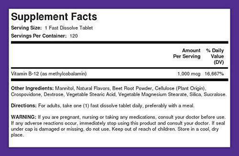 B-12 Methylcobalamin 1000mcg Sublingual 120 Microl