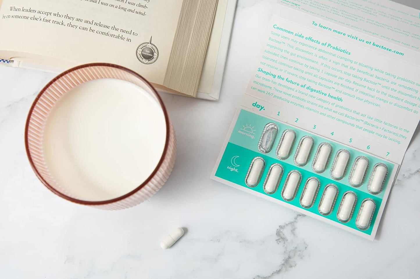 Bactose Probiotics for Lactose Intolerance - One 7 Day Supply, Provides Multiple Months of Relief - Helps Digest Dairy Lactose - Digestive PROBIOTIC Supplement That Produces Lactase Enzymes