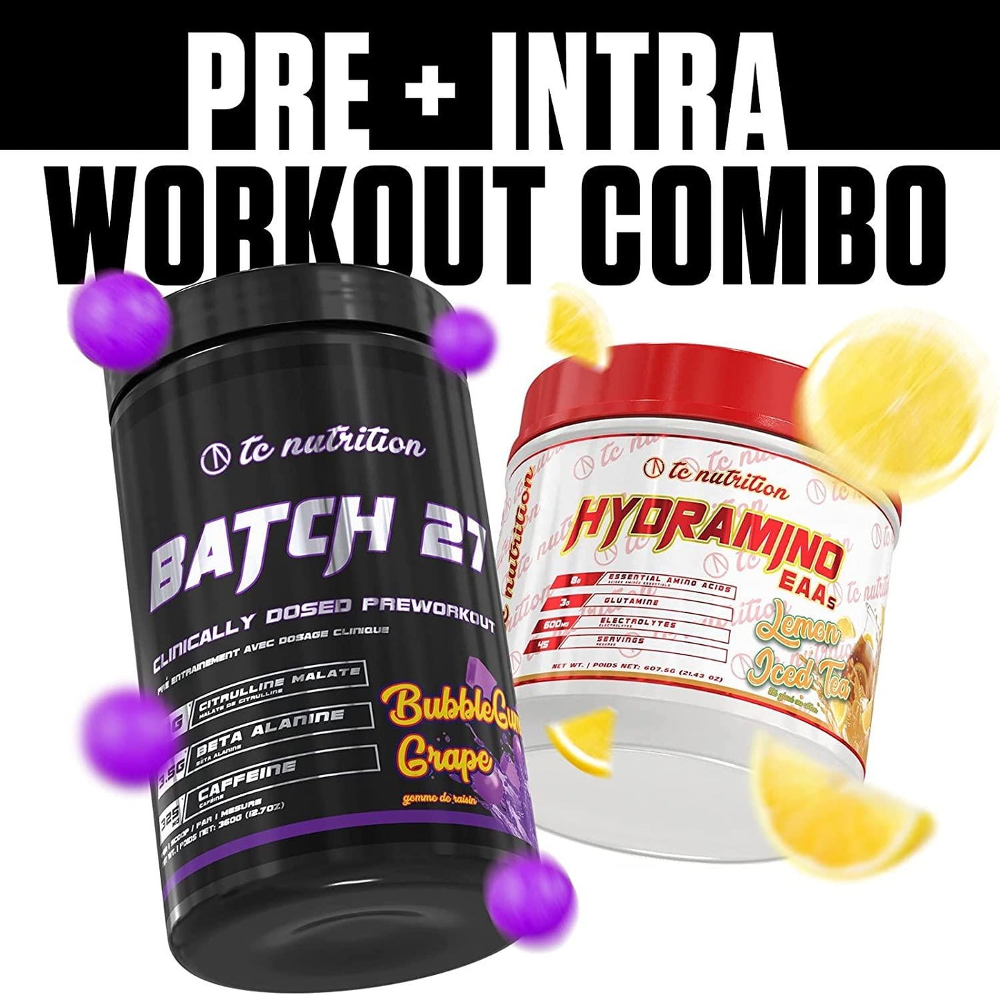 Batch 27 Pre Workout Powder - Instant Strength, Energy, and Intense Focus - Nitric Oxide Booster and Powerful Pre Workout for Men and Women w/ 8g Citrulline, 3.5g Beta Alanine More 20sv Bubblegum Grape