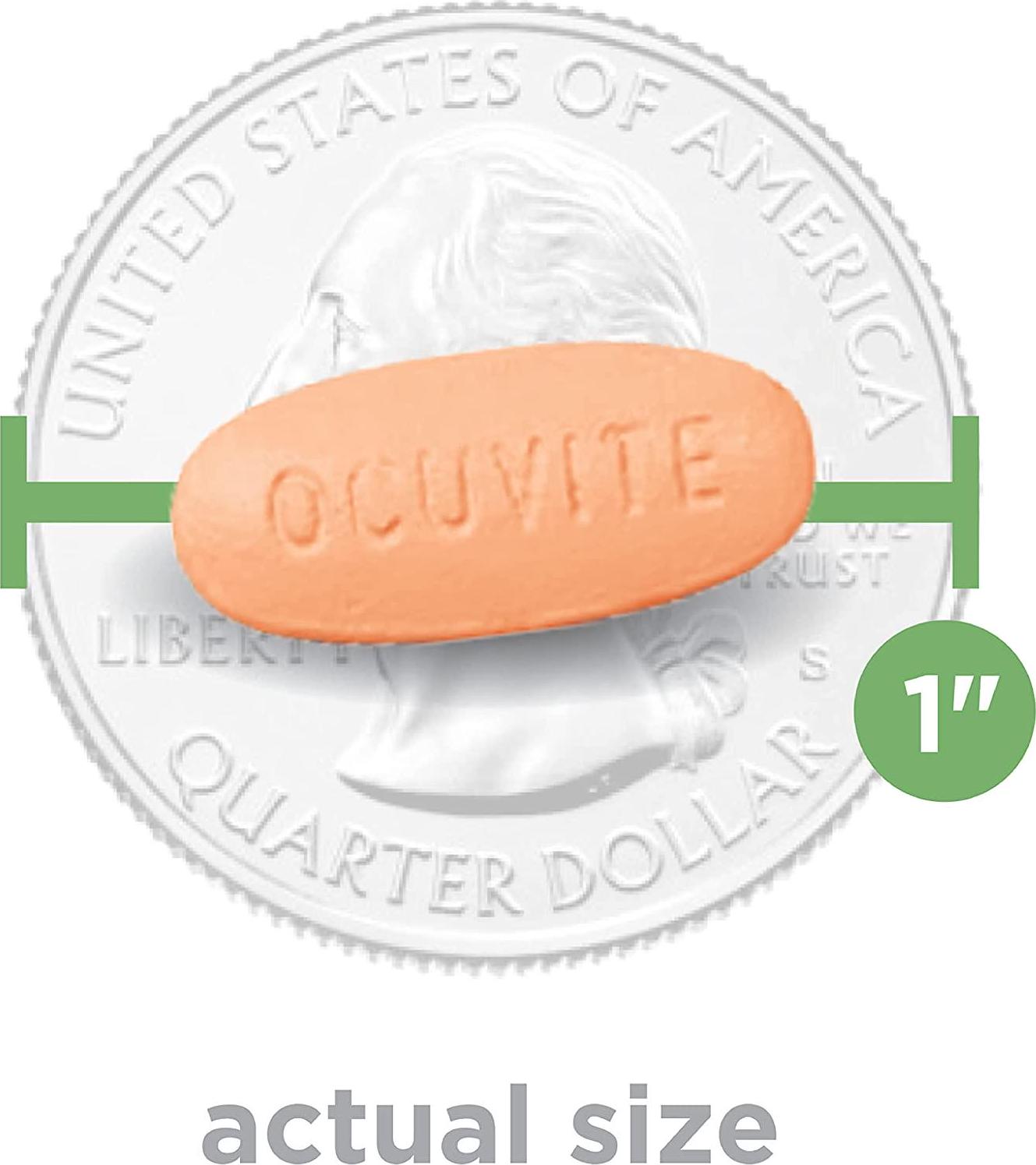 Bausch and Lomb Ocuvite Vitamin and Mineral Supplement Tablets with Lutein, 120-Count Bottles (Pack of 2)