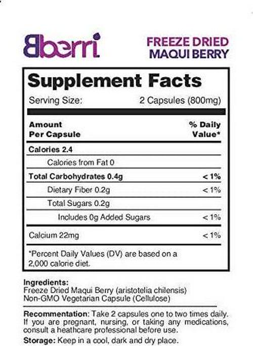 Bberri Maqui Berry Capsules