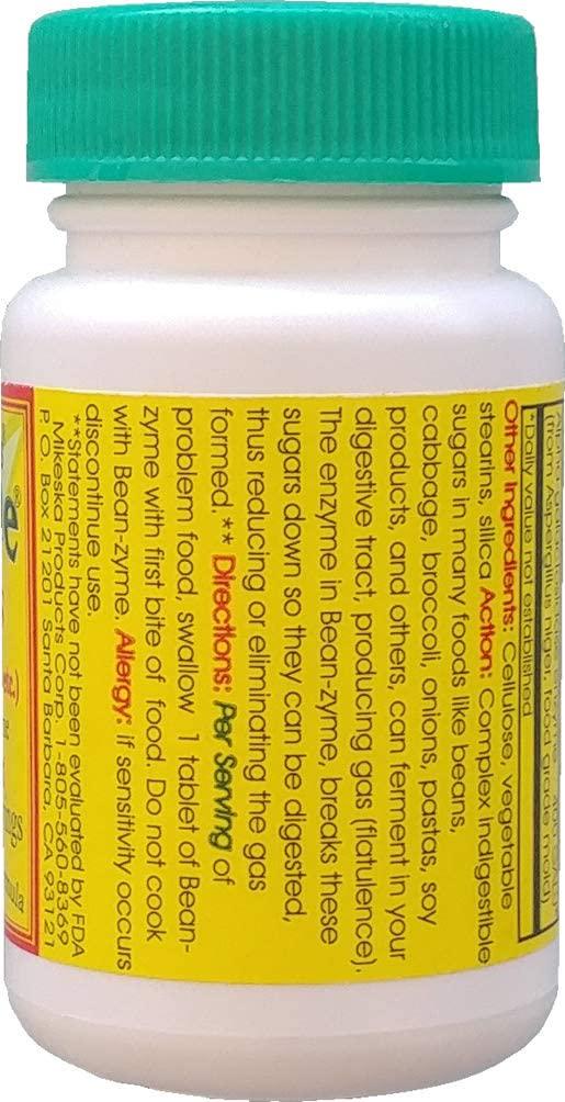 Bean- zyme 150count is 400 GALU per Tablet