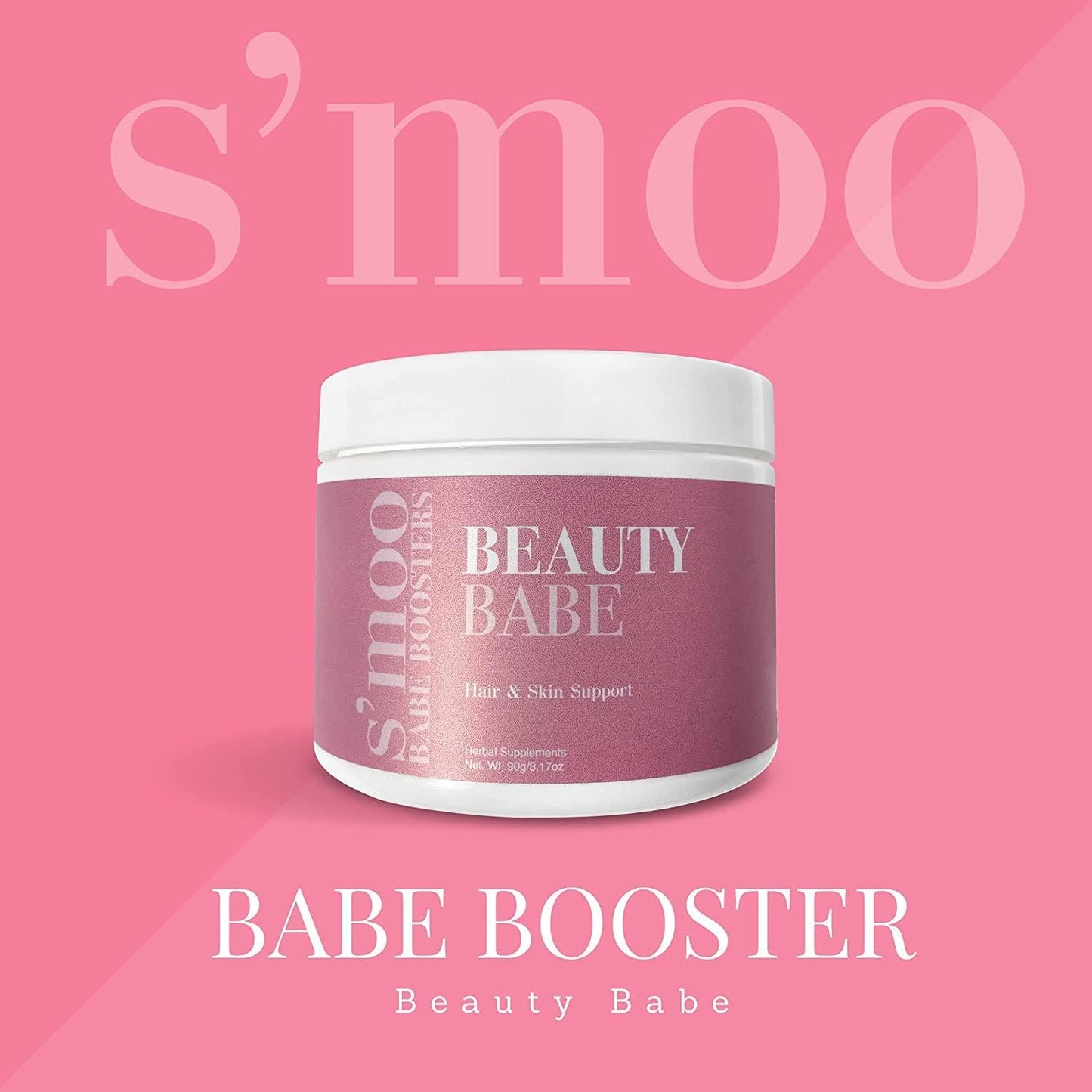 Beauty Babe by S'moo l Strengthen Hair, Skin and Nails l Hydration, Skin Elasticity + Cell Vitality l Antioxidant Properties + Skin Protection l Powder Supplement for Women l Made in USA (30 Servings)