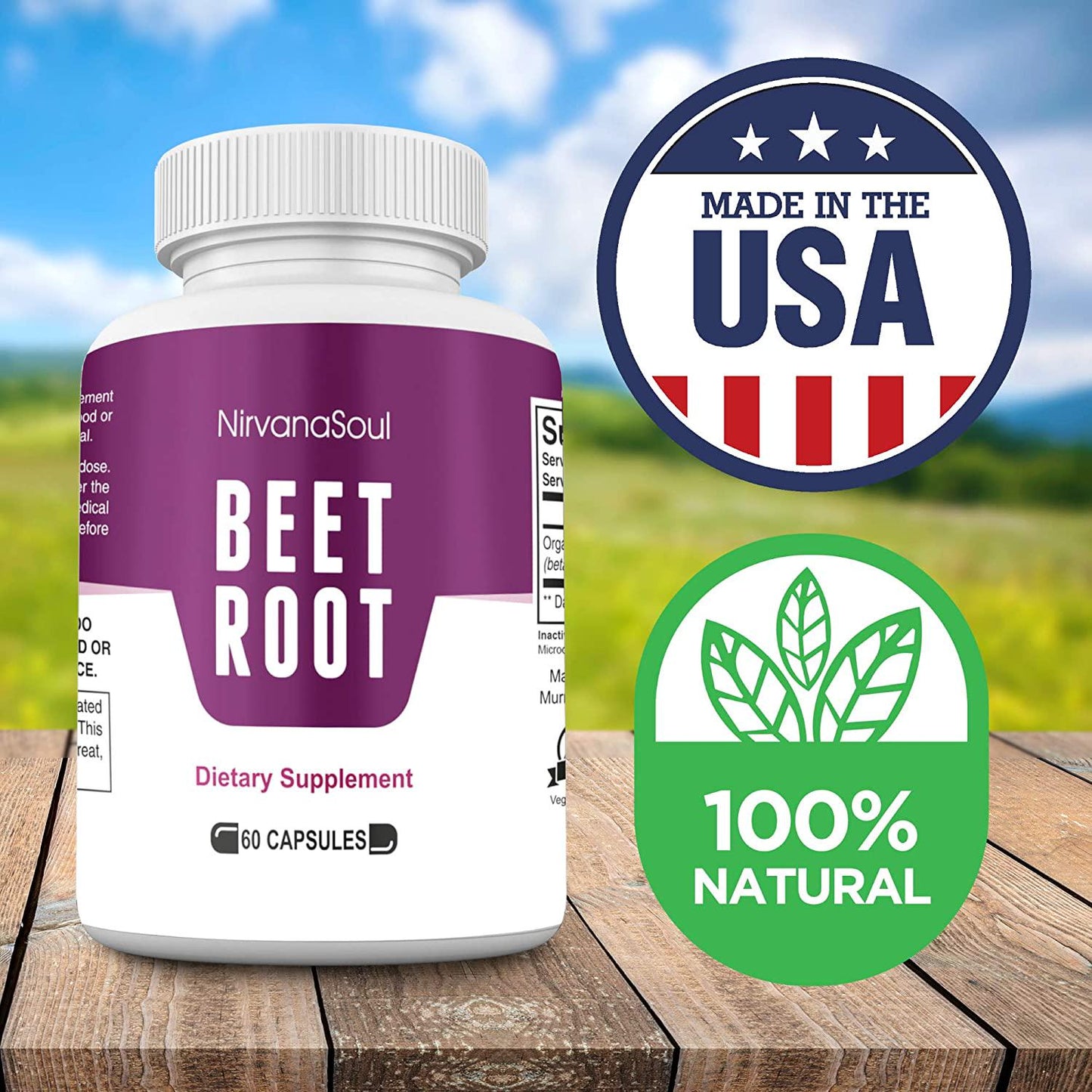 Beet Root Capsules - 1300mg - Made with Organic Beetroot Powder That Supports Lower Blood Pressure, Immune System, Athletic Performance, Digestive - Natural Nitric Oxide Boosting Beet Root Supplement