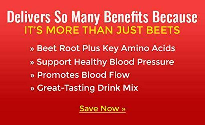 Beetroot Powder + More - for Blood Pressure and Circulation w/Beetroot, L-arginine, L-citrulline, CoQ10 and Turmeric. 30 Ind. Serv. Natural HeartBeet Complete .