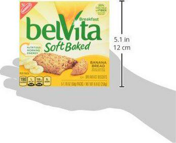 Belvita Soft Baked Breakfast Biscuits, Banana Bread, 1.76 Ounce, 5 Count Box