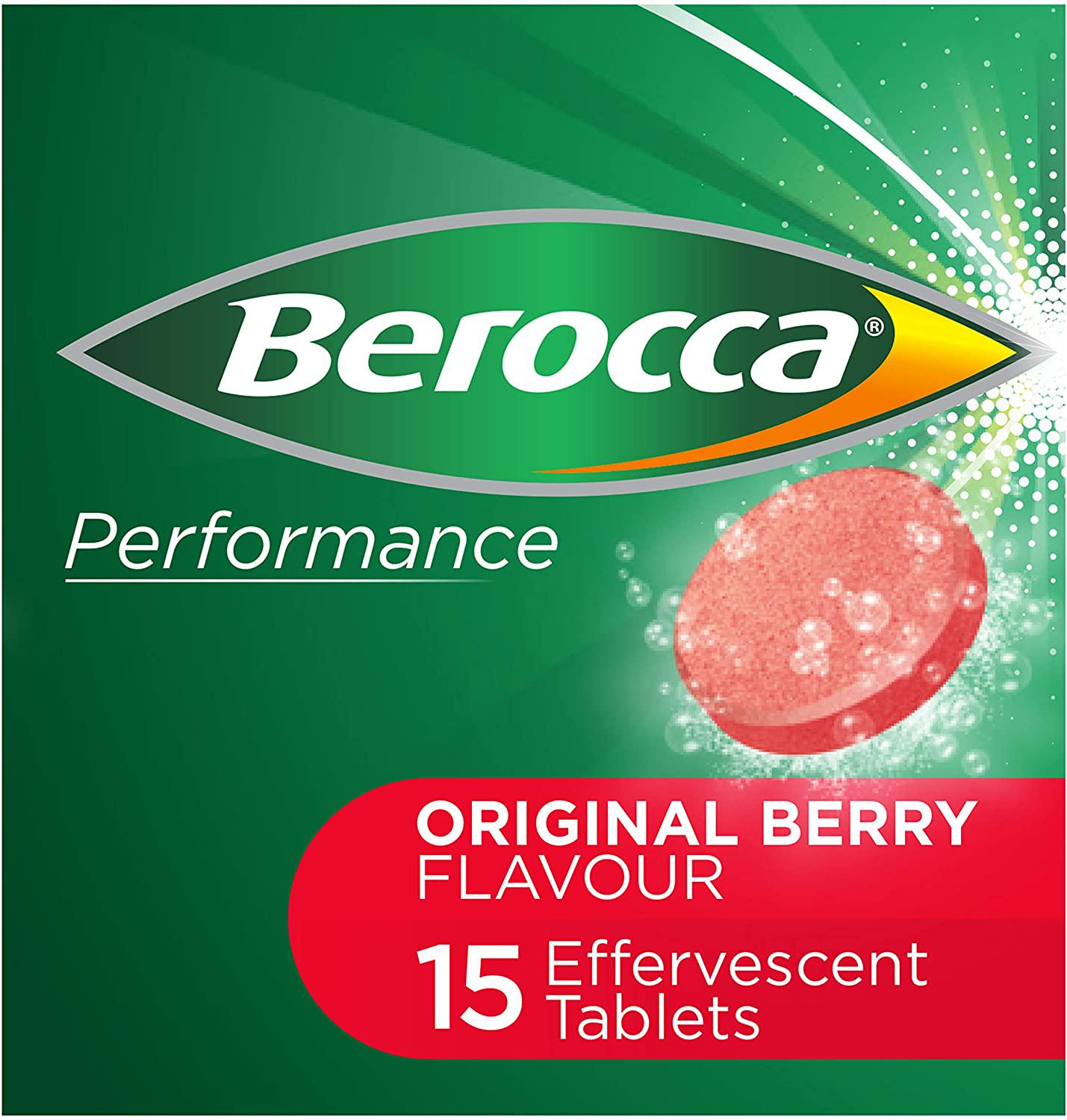 Berocca Energy Vitamin, Original Berry - 15 Effervescent Tablets