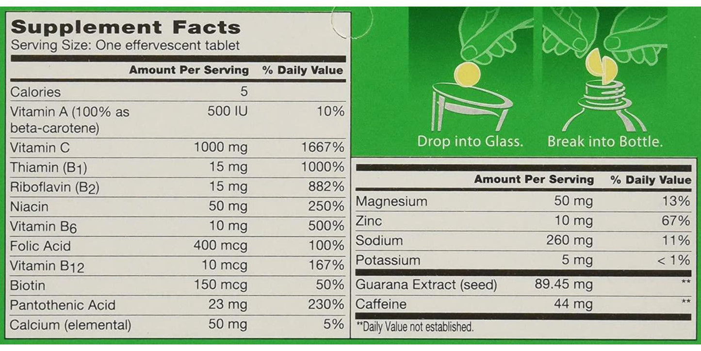 Berocca Orange Effervescent Tablets 10-Count (Pack of 4)