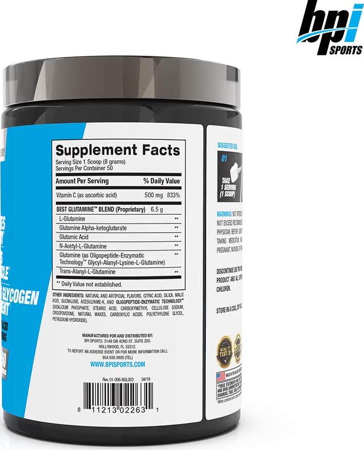 Best Glutamine Essential Amino Acid For Intense Training, Berry Citrus, 14.1 Ounce