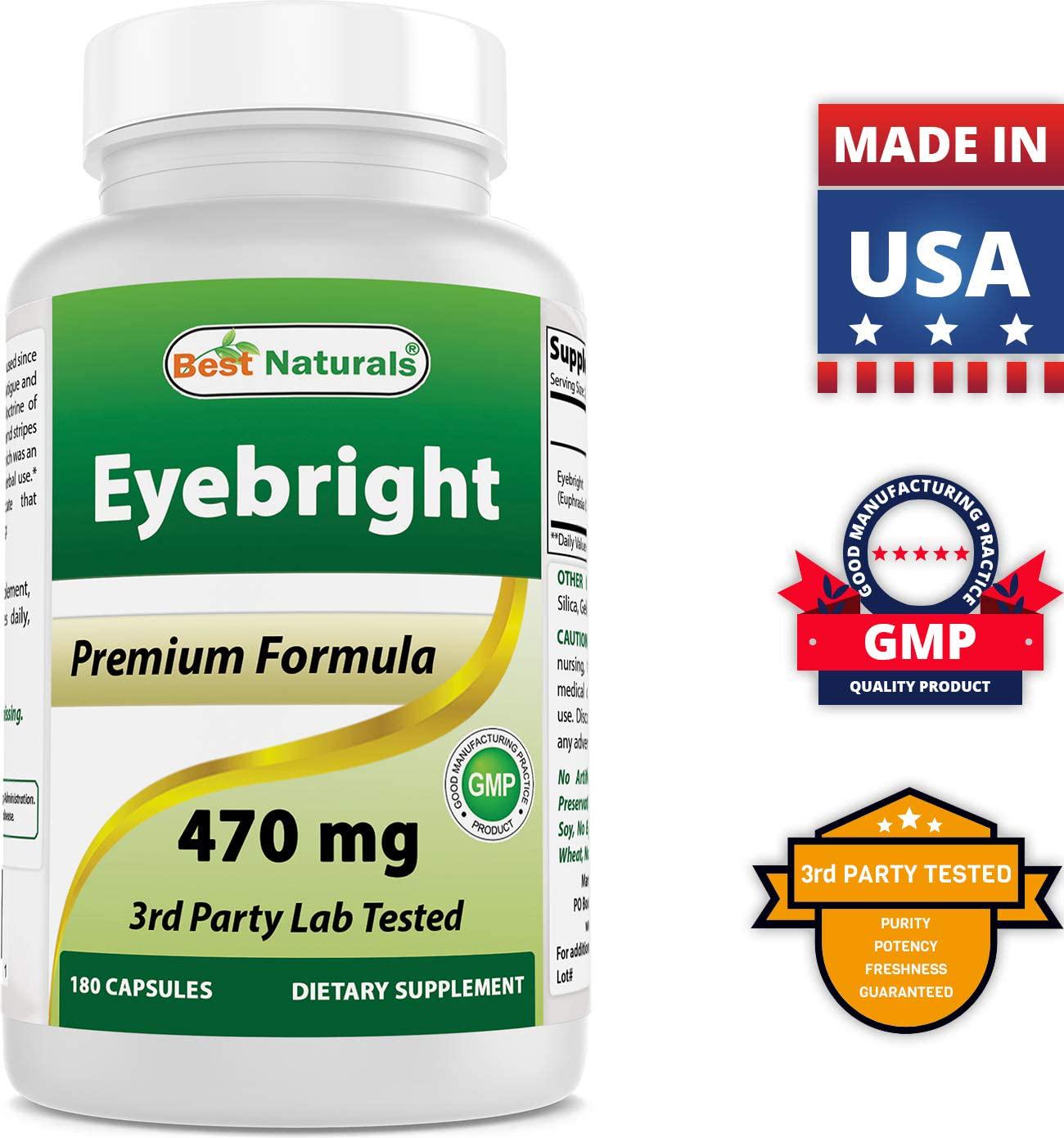 Best Naturals Eyebright 470 Mg 180 Capsules