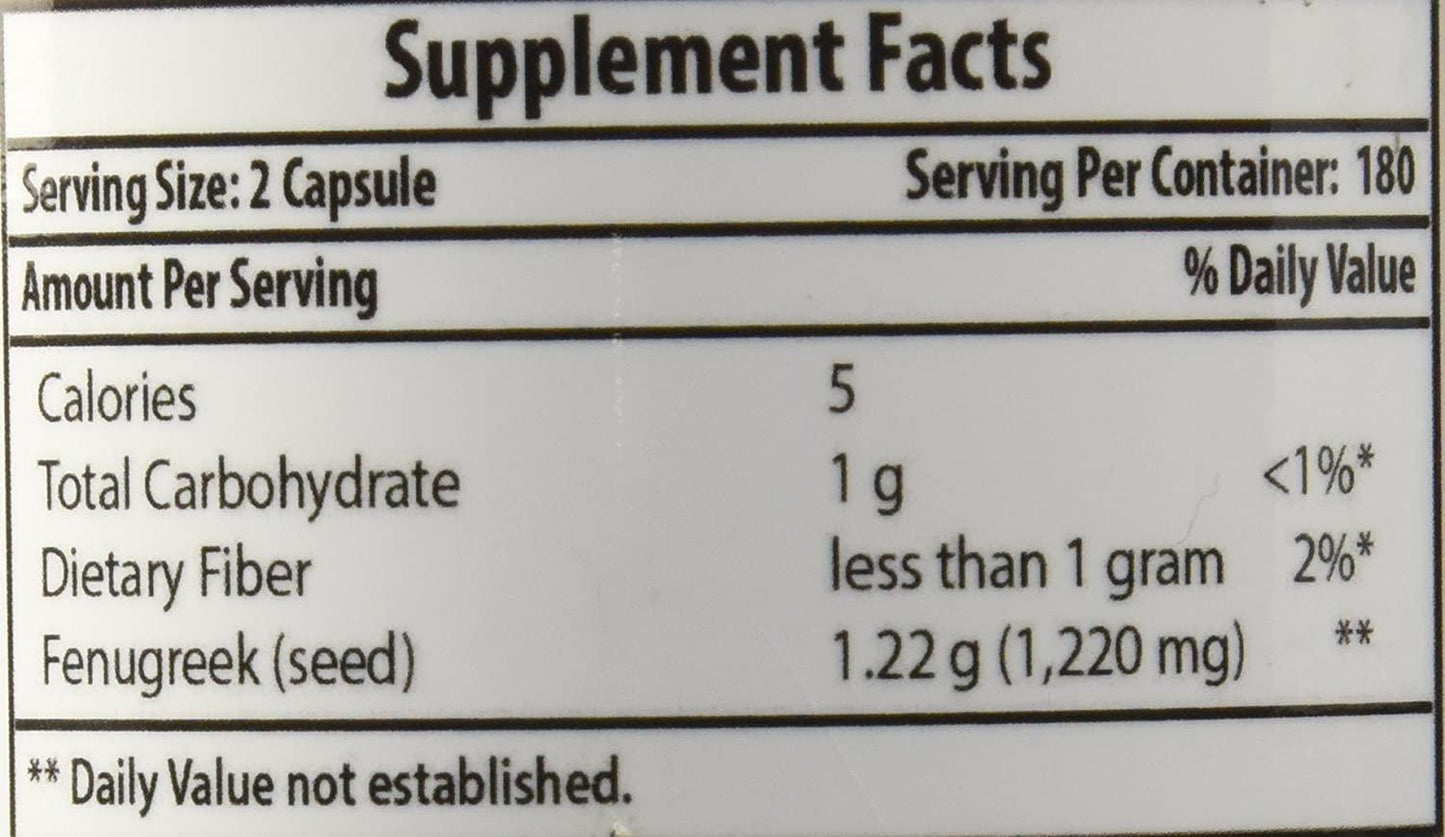 Best Naturals Fenugreek Seed 610 mg 360 Capsules - Fenugreek Capsules For Increased Breast Milk Supply During Breastfeeding, Lactation, digestive health