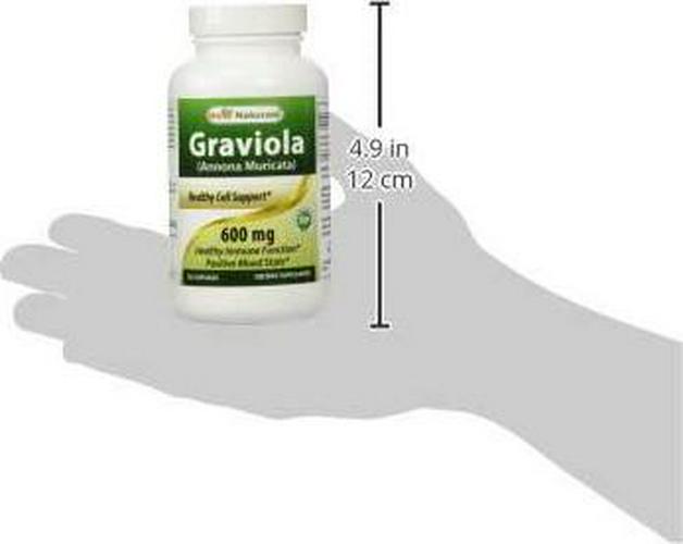 Best Naturals Graviola Capsules Annona Muricata, 600 mg, 120 Count