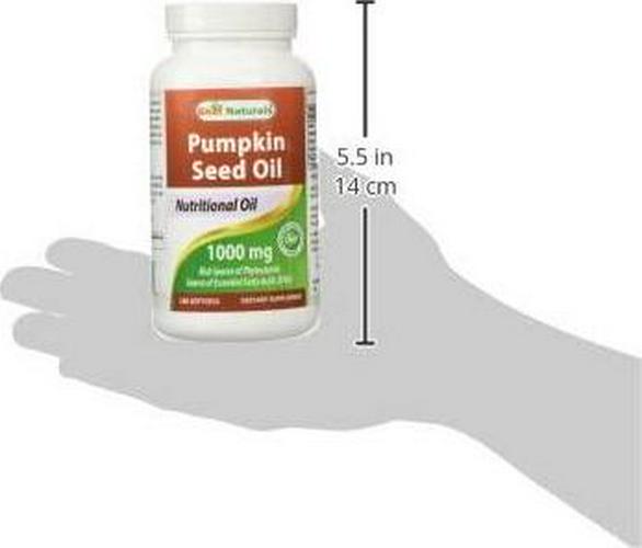 Best Naturals Pumpkin Seed Oil Capsules, 1000 mg, 180 Count