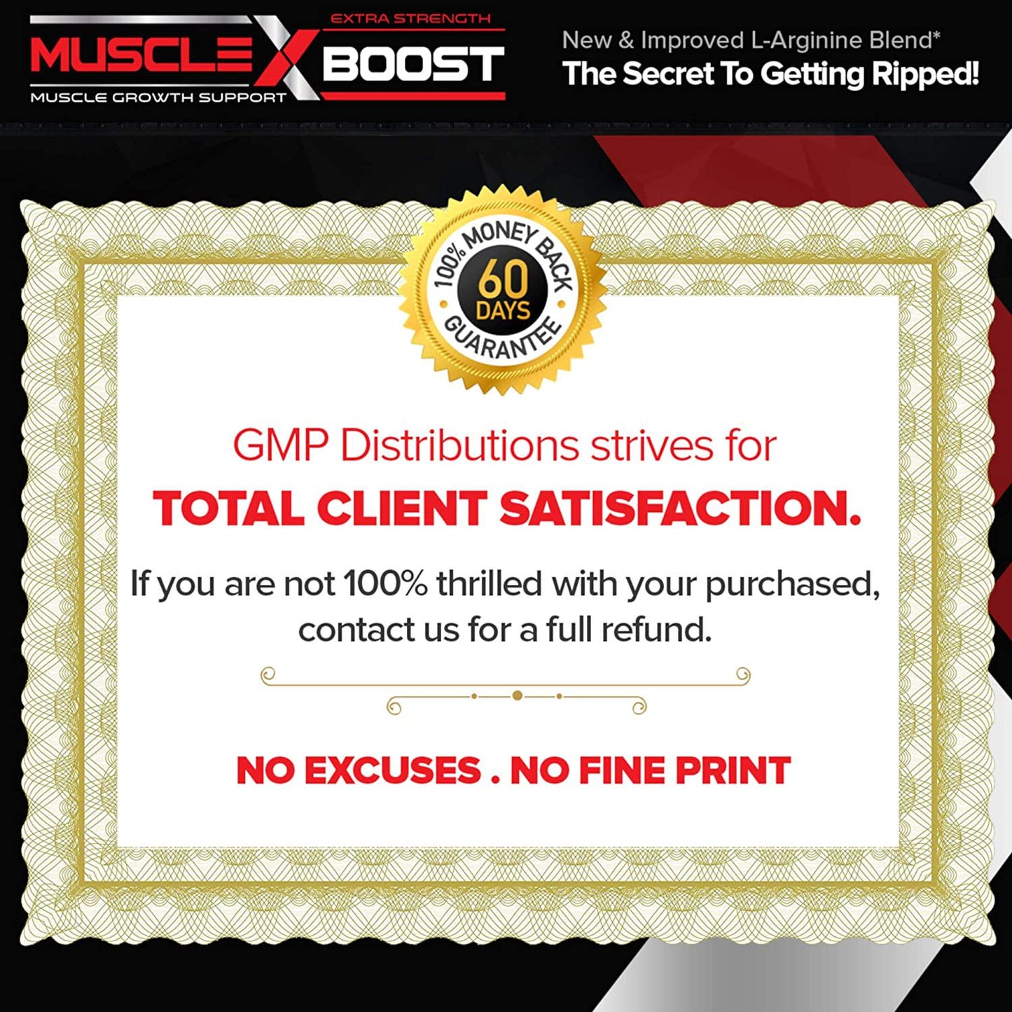 Best Selling- Muscle X Boost- Premium L-Arginine Formula- Extra Strength Muscle Growth Support- Nitric Oxide Booster-Build Lean Muscle-Stimulates Protein Synthesis-Boost Endurance