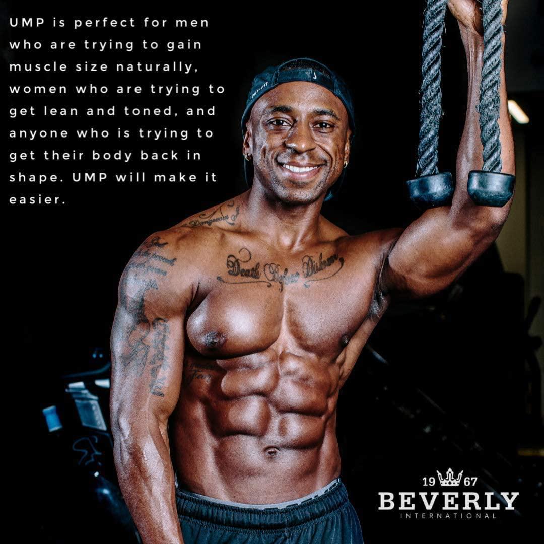 Beverly International UMP Protein Powder 30 servings, Chocolate. Unique whey-casein ratio builds lean muscle and burns fat for hours. Easy to digest. No bloat. (32.8 oz) 2lb .8 oz