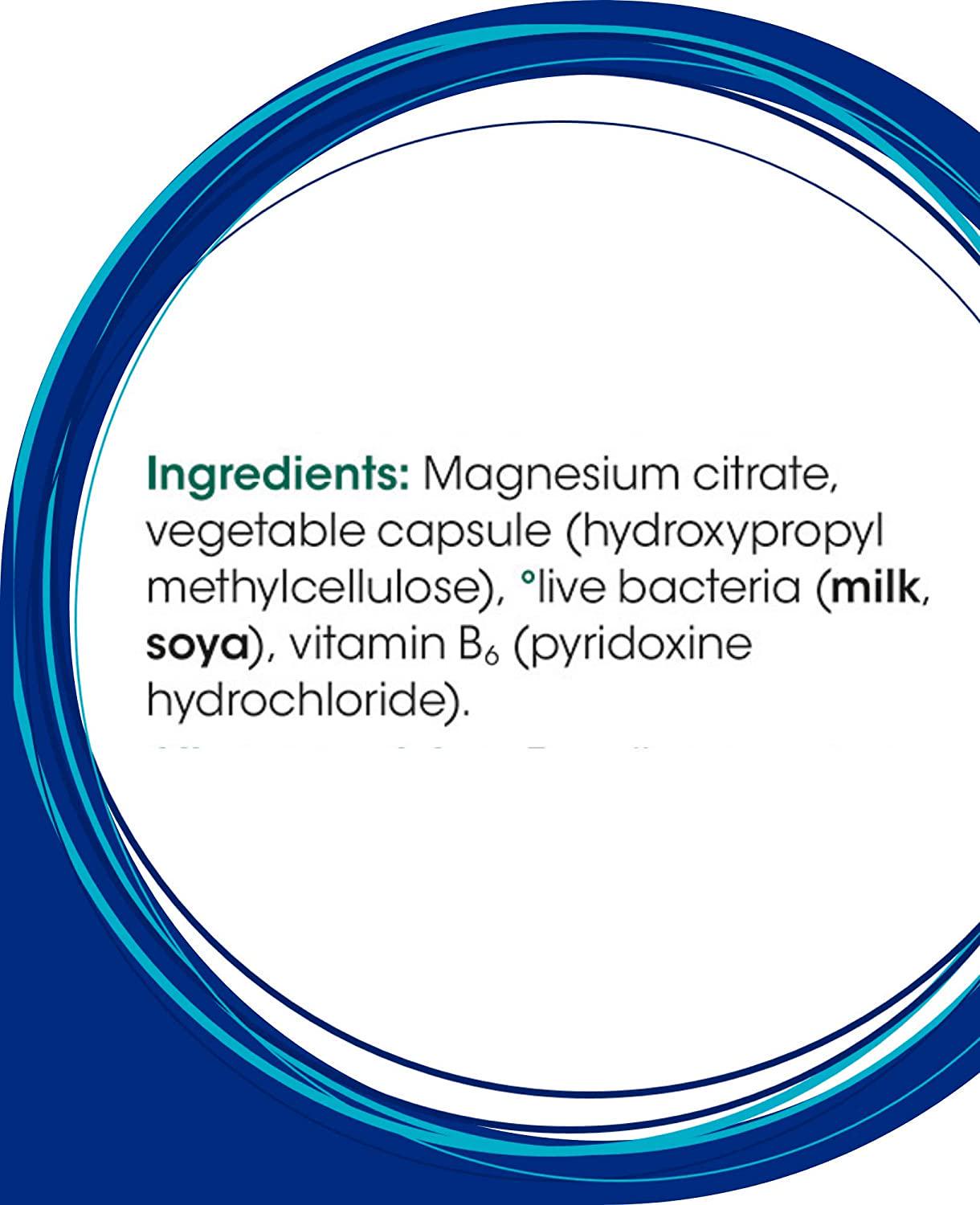 Bio-Kult Migréa - 60 Capsules - Multi-Strain Probiotics, with Magnesium Citrate and Vitamin B6, 60 count