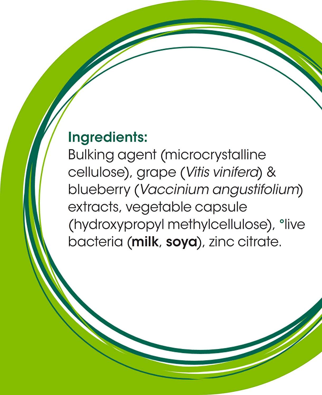 Bio-Kult Mind - Probiotic Targeting Cognitive Function, Wild Blueberry and Grape Extracts, Zinc Citrate, 60 count