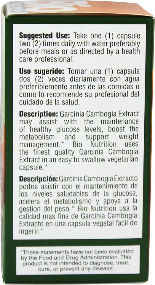 Bio Nutrition Garcinia Cambodia, 60 ct