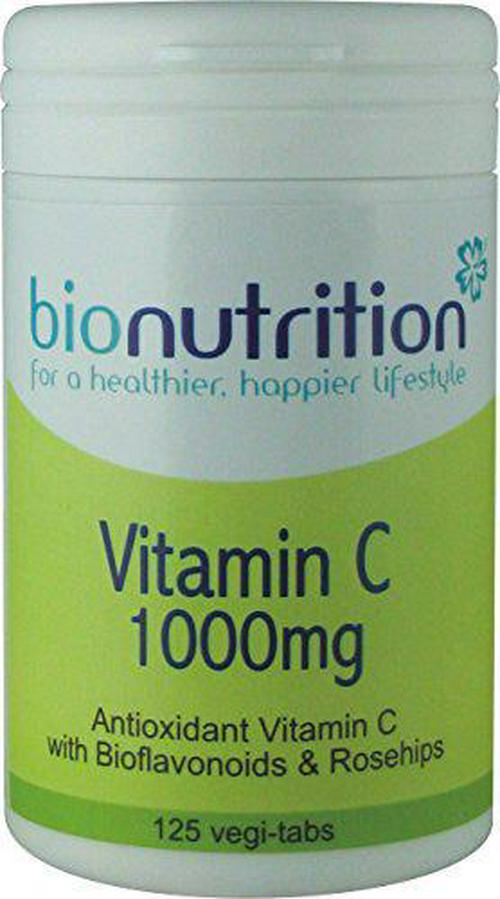 Bio Nutrition Vitamin C 1000mg - Antioxidant Vitamin C with Bioflavonoids - 125 vegi-tabs
