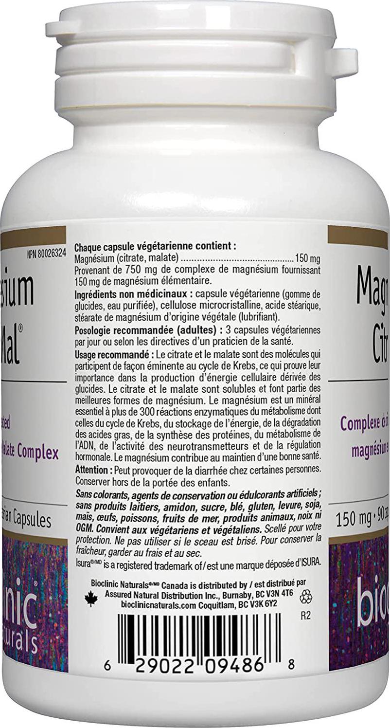 Bioclinic Naturals Magnesium Citra-Mal 150Mg 90Vcaps