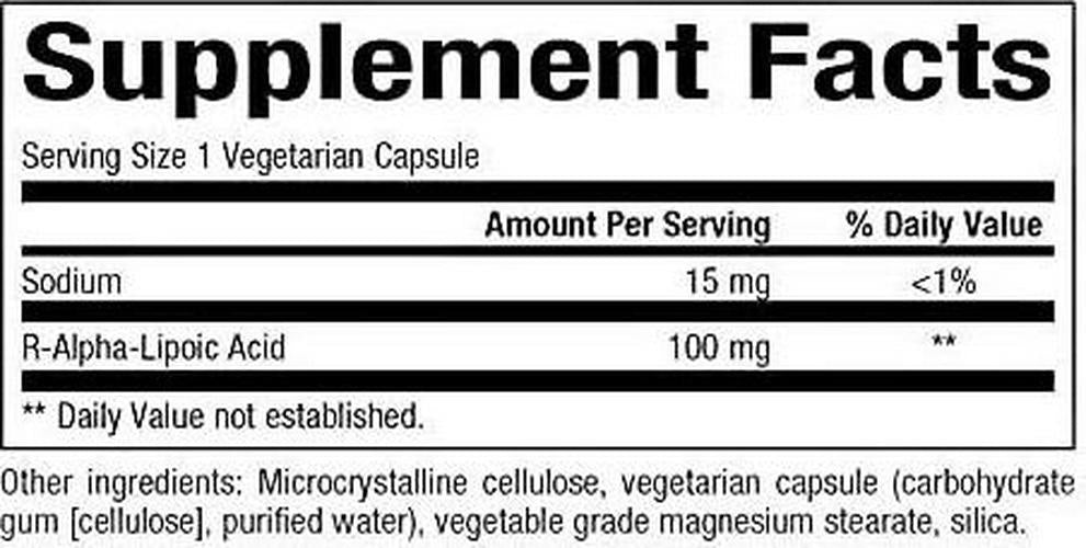 Bioclinic Naturals R-Alpha-Lipoic Acid 100Mg 60 Vcaps