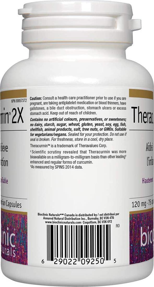 Bioclinic Naturals - Theracurmin 2X 120mg 75 V-Caps