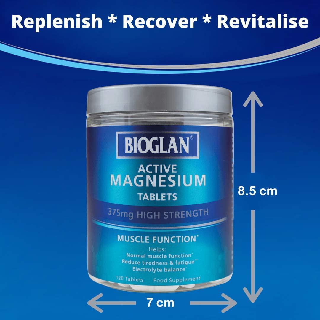 Bioglan Active Magnesium | Supports Muscle Function | 120 Tablets, 120 Tablet