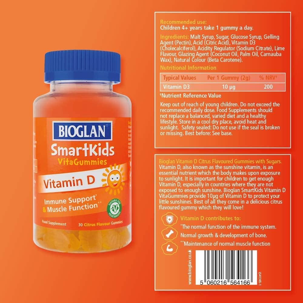 Bioglan SmartKids Vitamin D | Immune Support | 30 Gummies