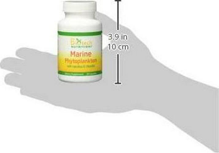 Biotech Nutritions Marine Phytoplankton with Spirulina and Chlorella Vegetable Capsule, 30 Count