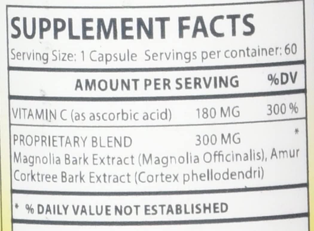 Biotech Nutritions Magnolia Bark Extract Plus Amur Corktree Capsules, 60 Count