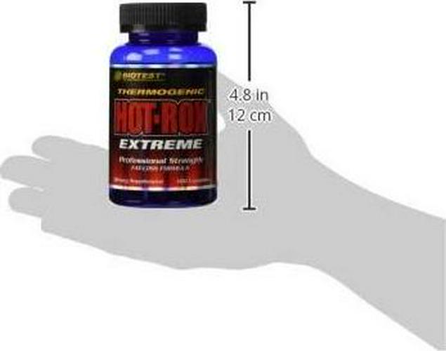Biotest Hot-Rox Extreme Maximum Strength Fat Burner (50 Day Supply) - Natural Caffeine, Raspberry Ketone, Forskolin, Yohimbine HCl - 100 Capsules